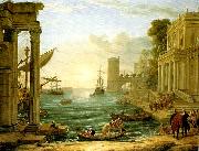 seaport with the embarkation of the queen of sheba